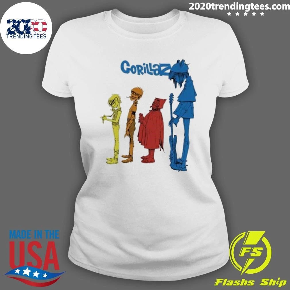 Rock Band Gorillaz Tottenham Stadium Graphic Art Shirt