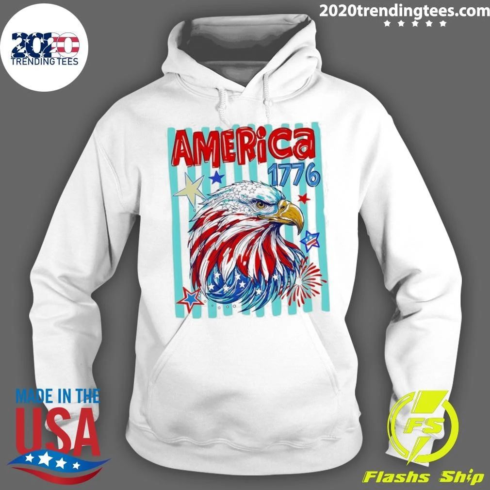 Preppy Patriotic Eagle Fourth Of July Eagle America 1776 Shirt
