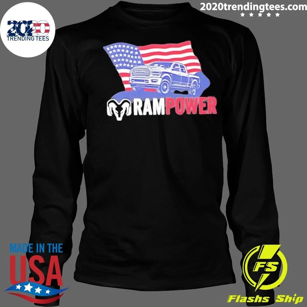 Ram Power Patriotic Truck American Flag Shirt
