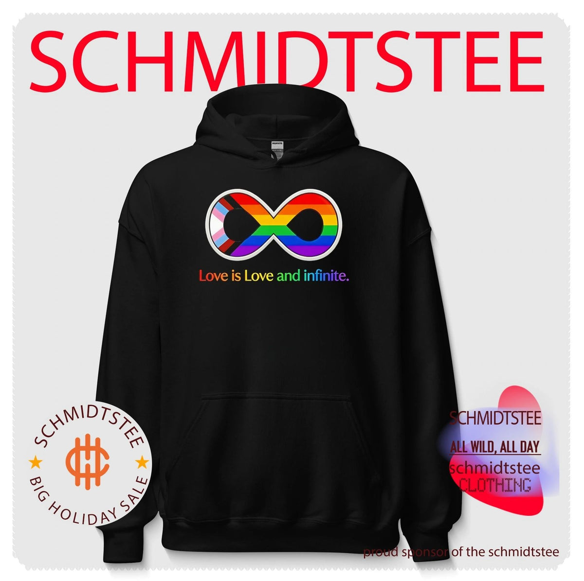 Love is Love and infinite Progress Pride flag shirt
