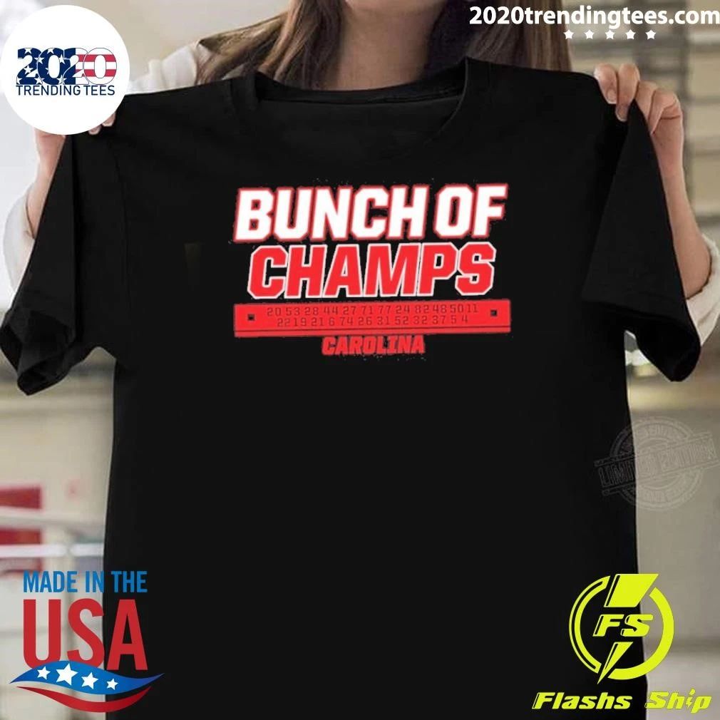 Carolina Hurricanes Bunch Of Champs 2026 Player Number Shirt
