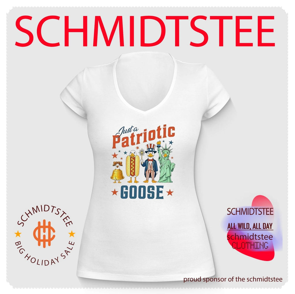 Just a patriotic goose graphic shirt