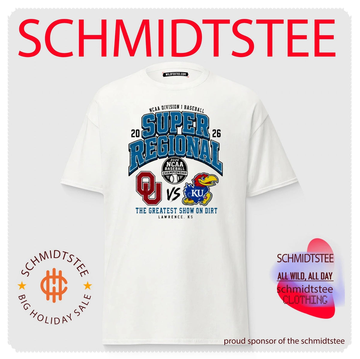 Oklahoma Sooners Vs Kansas Jayhawks 2026 NCAA Division I Baseball Super Regional The Greatest Show On Dirt shirt