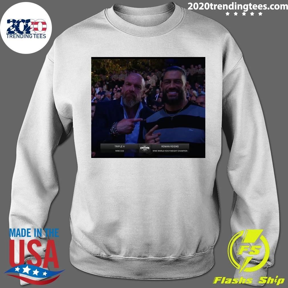 Triple H and Roman Reigns together at UFC Freedom 250 Shirt