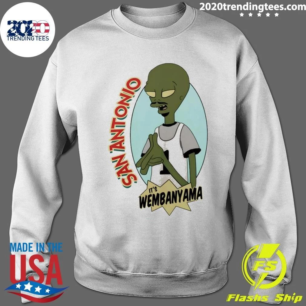 Wembanyama X Alien Futurama San Antonio Spurs Basketball It’s Wembanyama Cartoon Shirt