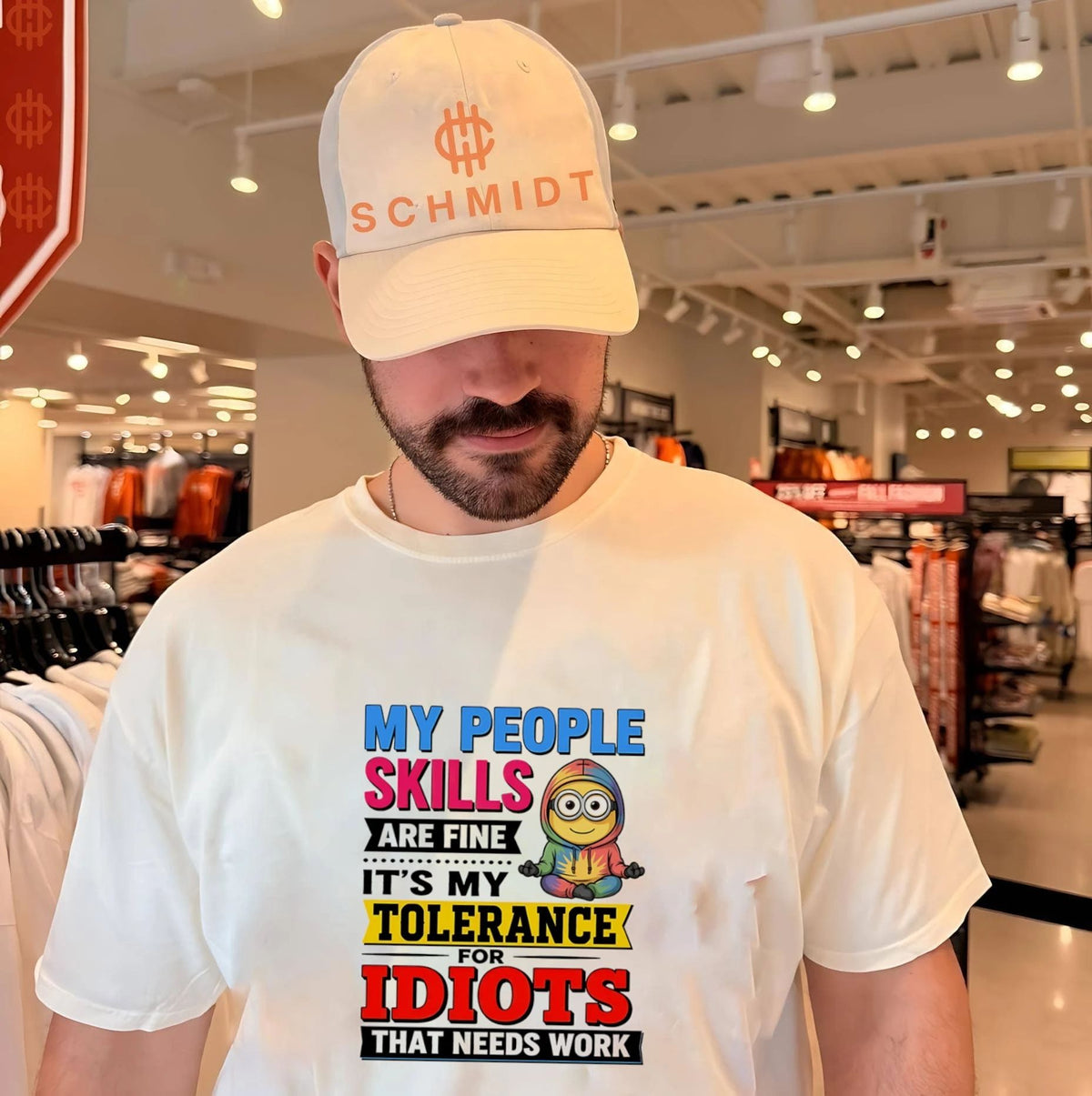 My people skills are fine It’s my tolerance for idiots Minion shirt