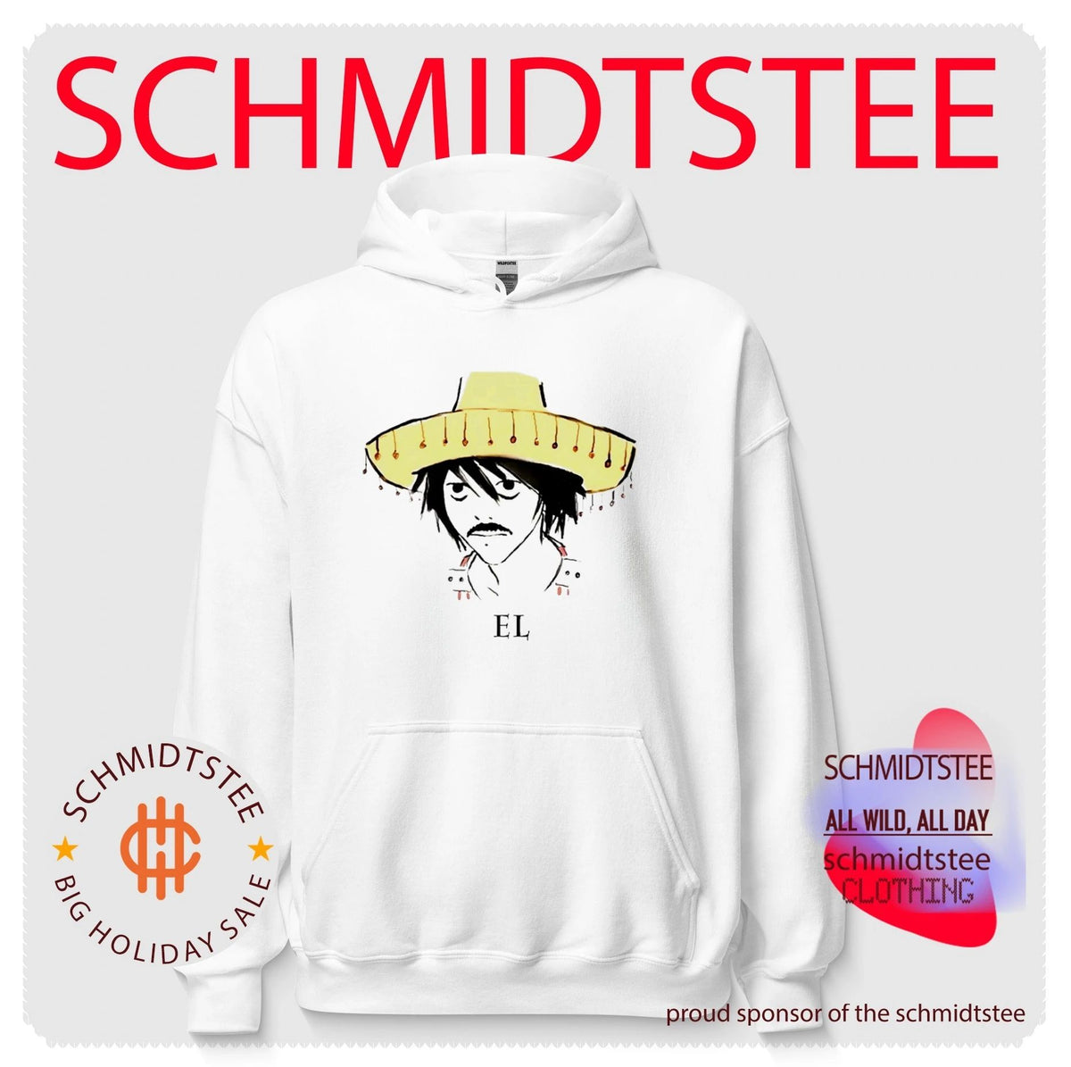 EL D Note L Lawliet Sombrero Cartoon Anime shirt