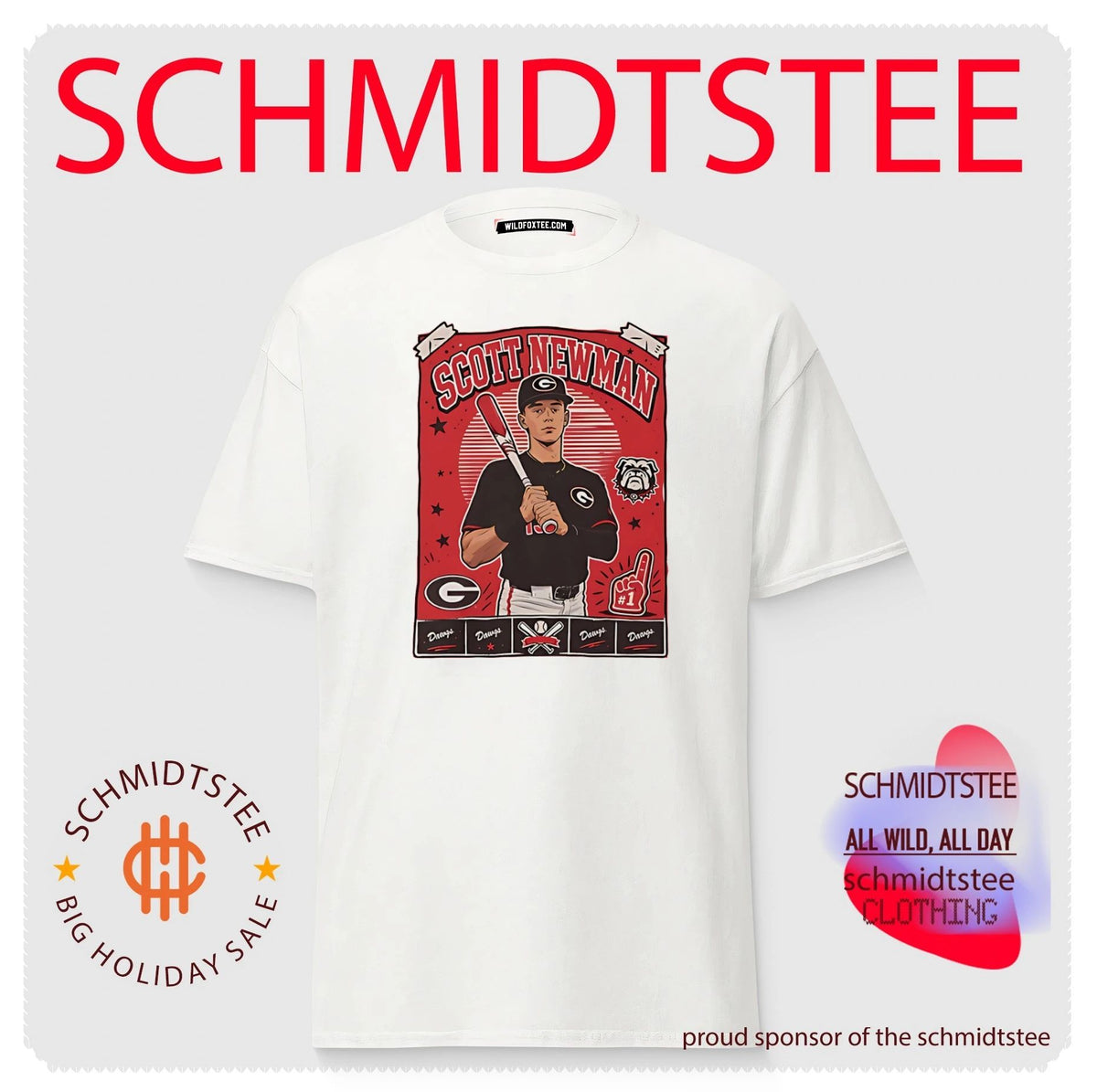 Georgia Bulldogs Scott Newman portrait vintage shirt