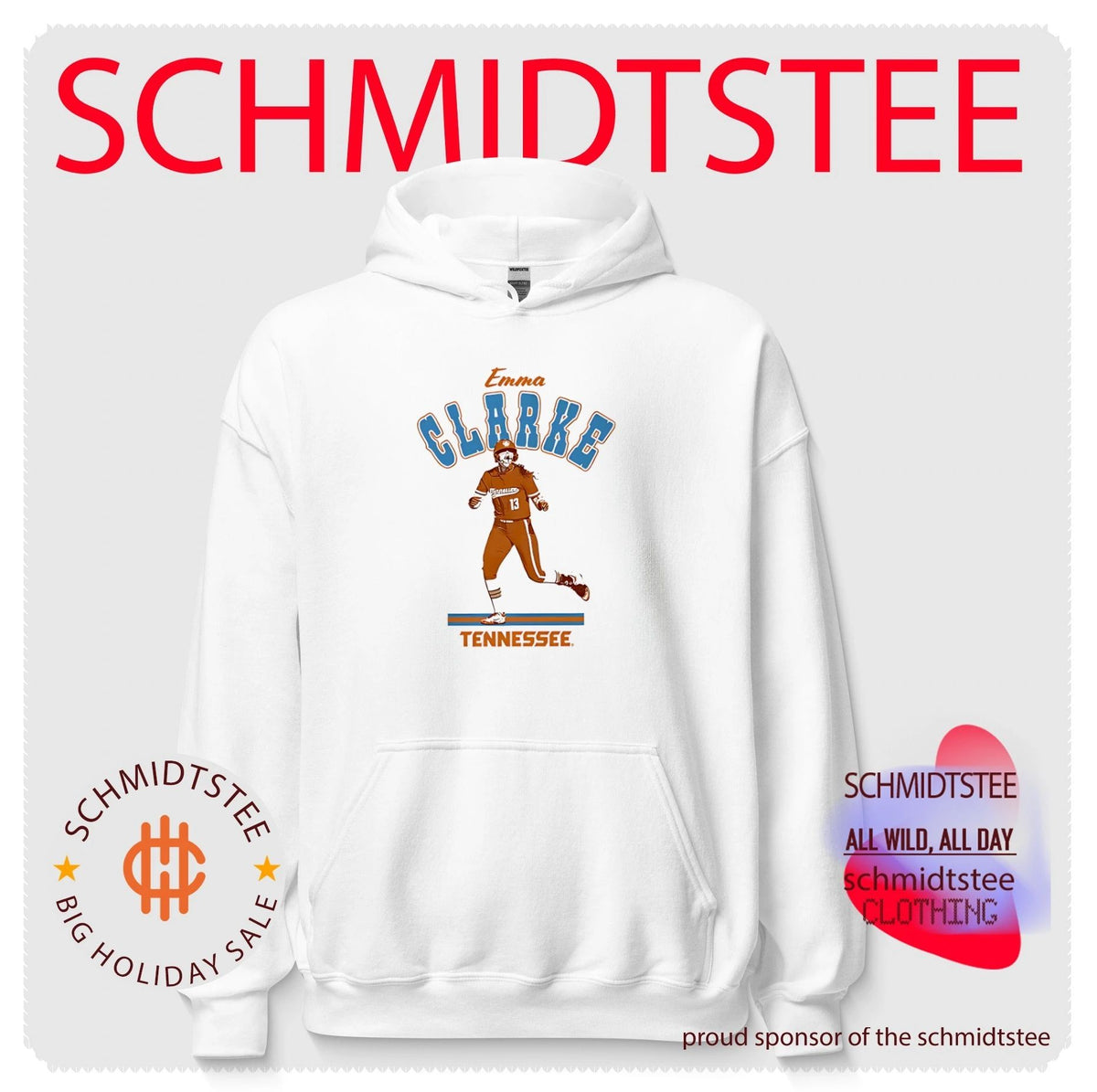 Tennessee Emma Clarke running pose shirt