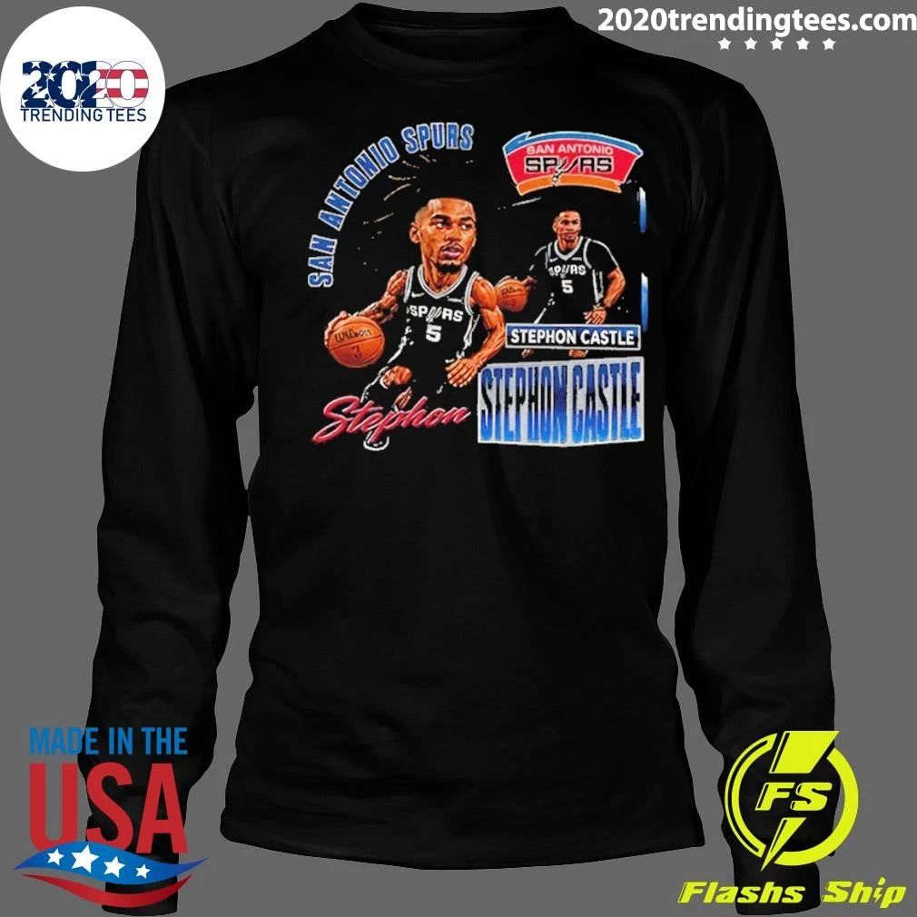 Stephon Castle San Antonio Spurs Basketball Wilson Graphic Shirt