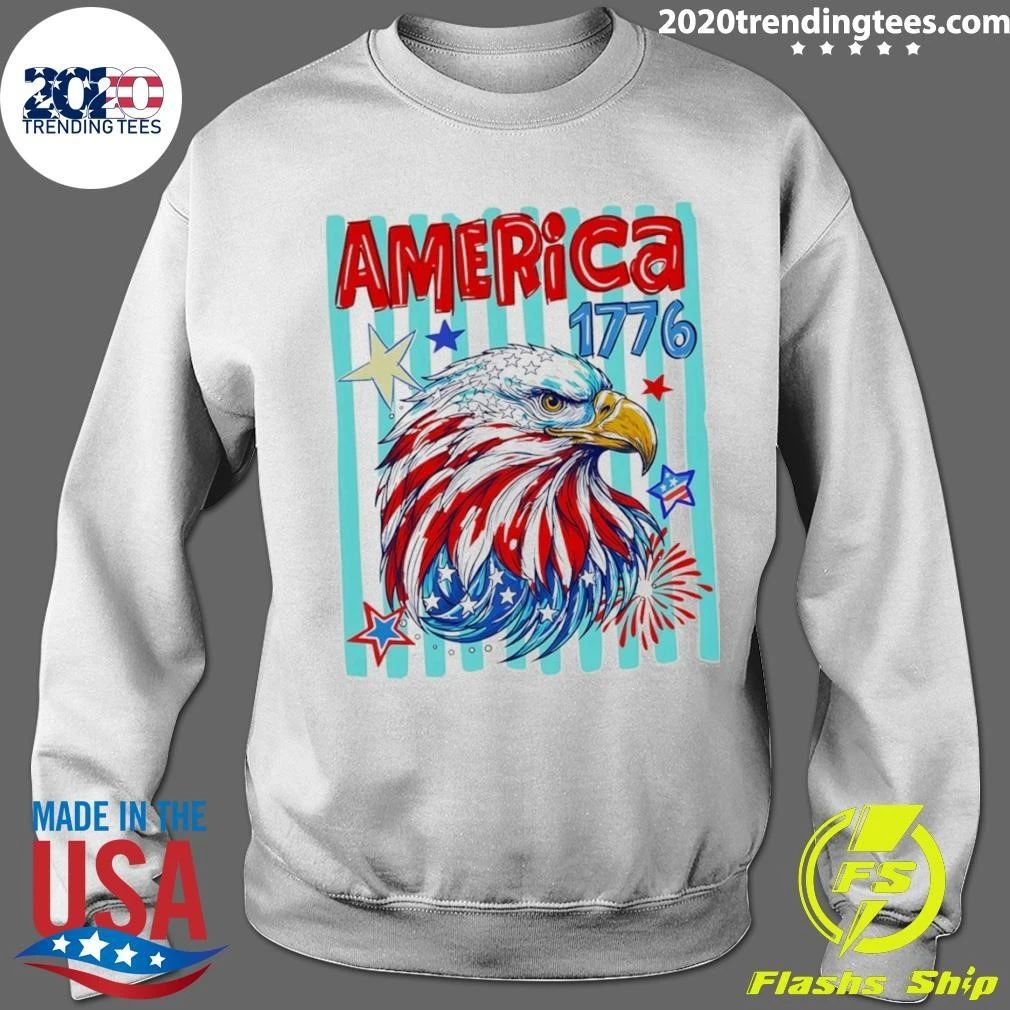 Preppy Patriotic Eagle Fourth Of July Eagle America 1776 Shirt