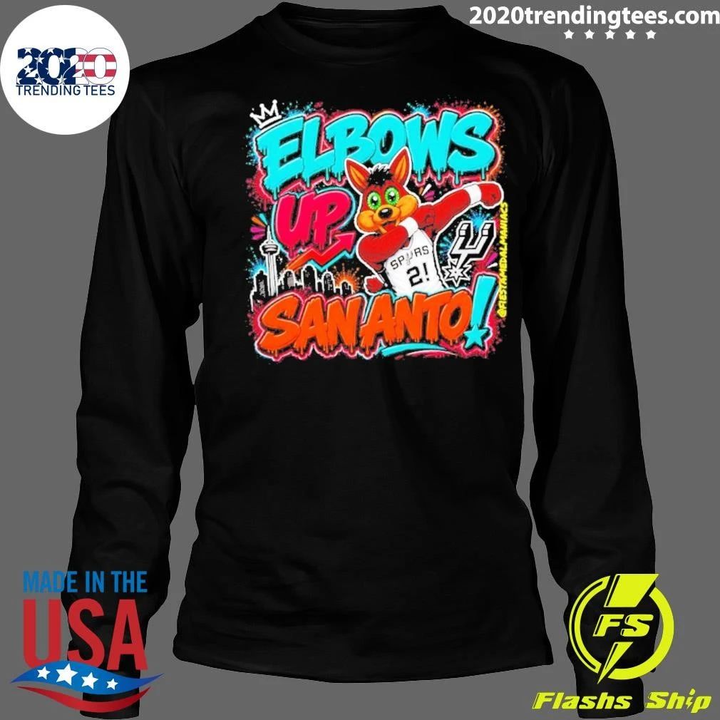 San Antonio Spurs Mascot Elbows Up Sananto Shirt