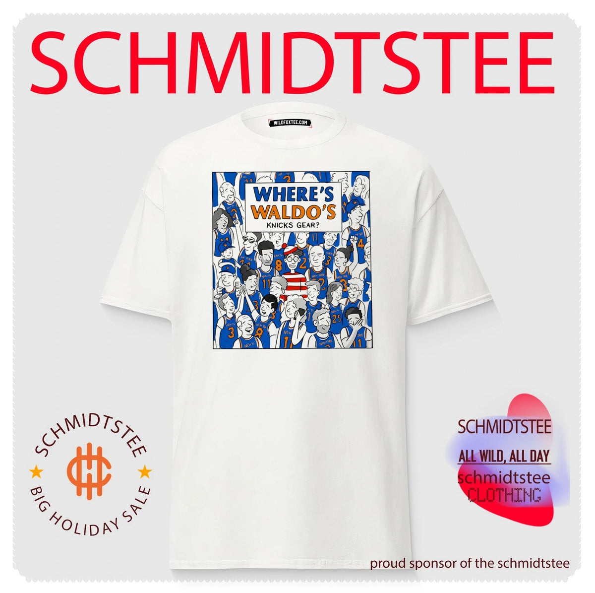 Where’s Waldo’s Knicks Gear fan paint shirt