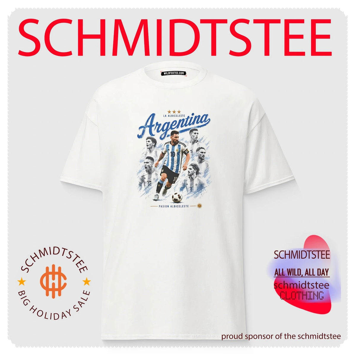 Argentina World Cup Lional Messi and teammates graphic shirt