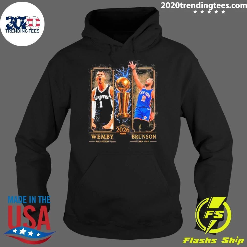 Wemby San Antonio Vs Brunson New York 2026 Finals Trophy Shirt