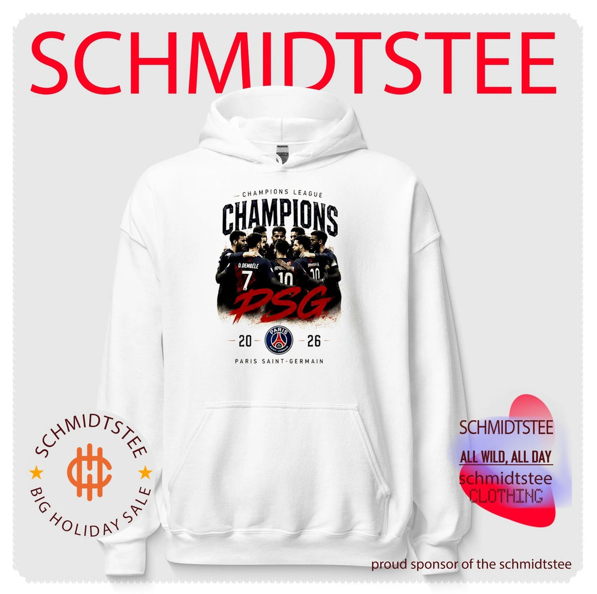 PSG Champions League Champions 2026 graphic shirt