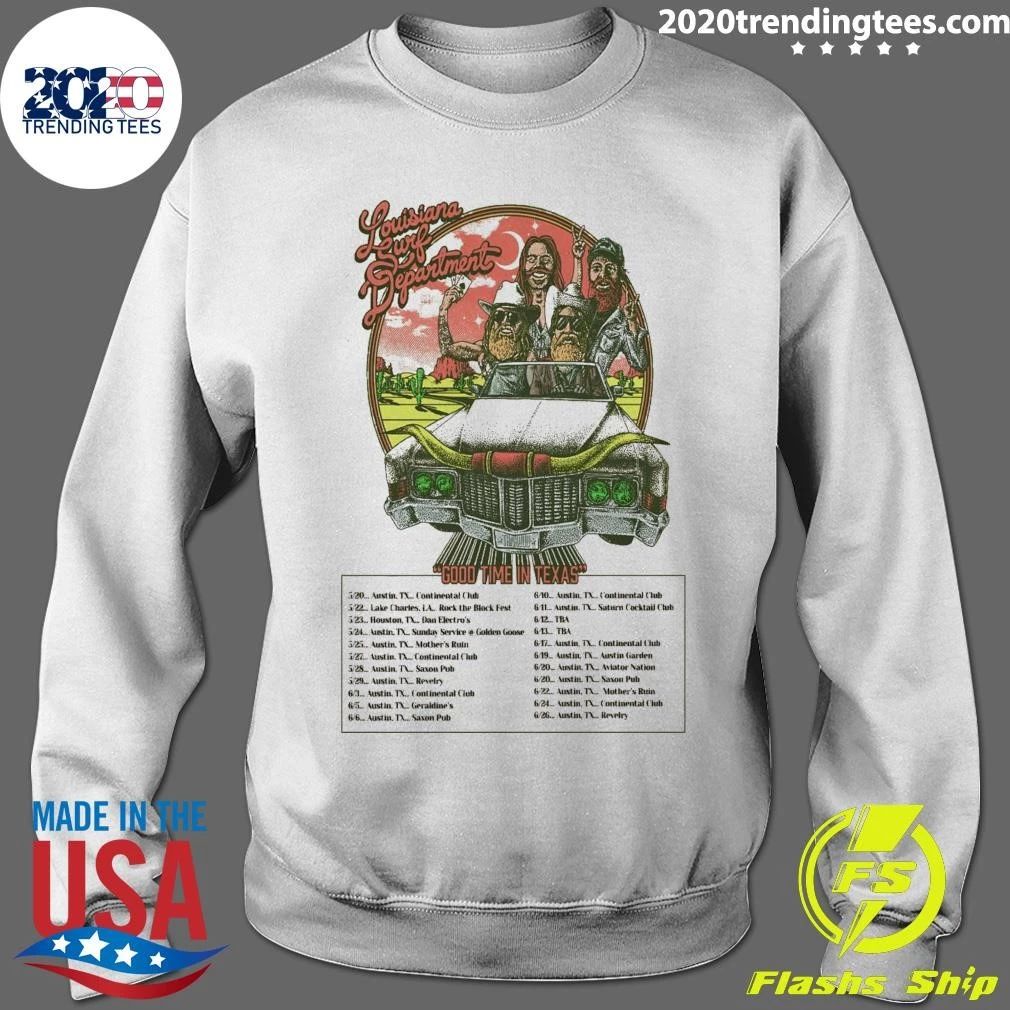 The Louisiana Surf Department Good Time In Texas Tour 2026 Shirt