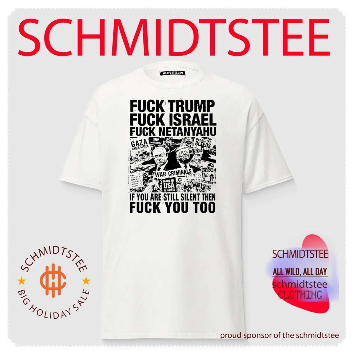 Fuck Trump fuck Israel fuck Netanyahu graphic shirt