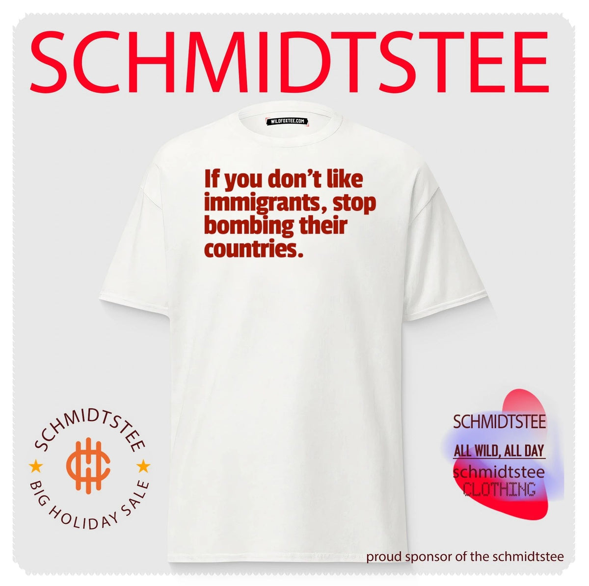 If you don’t like immigrants stop bombing their countries shirt