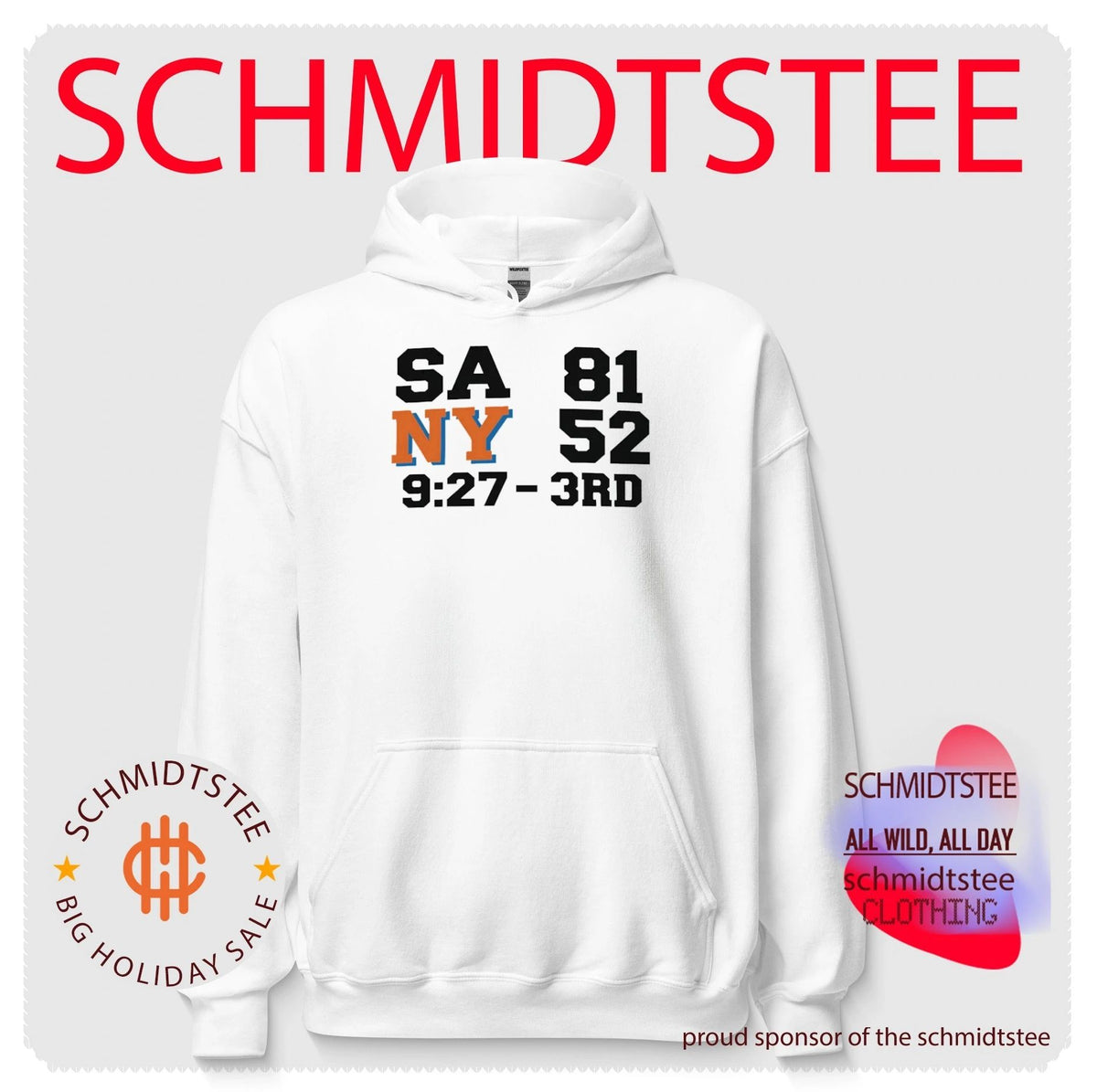 SA 81 NY 52 3rd Quarter Scoreboard shirt