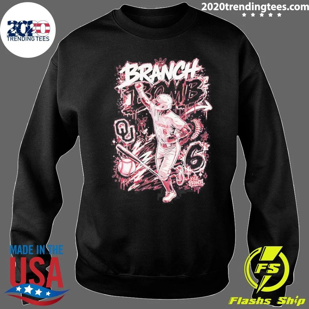 Oklahoma Baseball Kyle Branch Running Pose Shirt