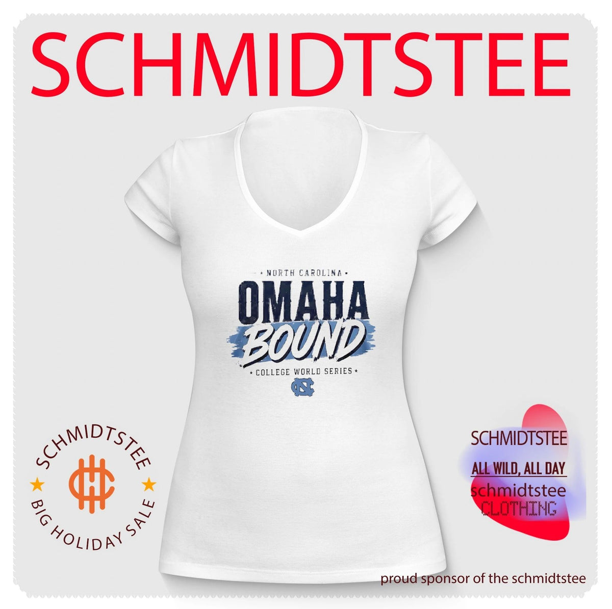 North Carolina Tar Heels 2026 Men’s College World Series Omaha Bound shirt