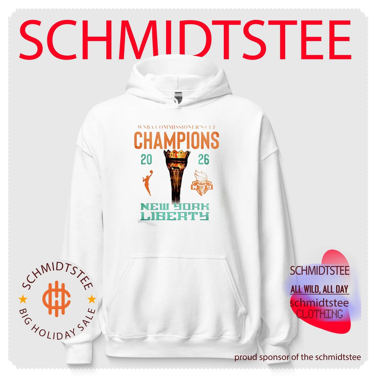 New York Liberty 2026 WNBA Commissioner’s Cup Champions trophy shirt