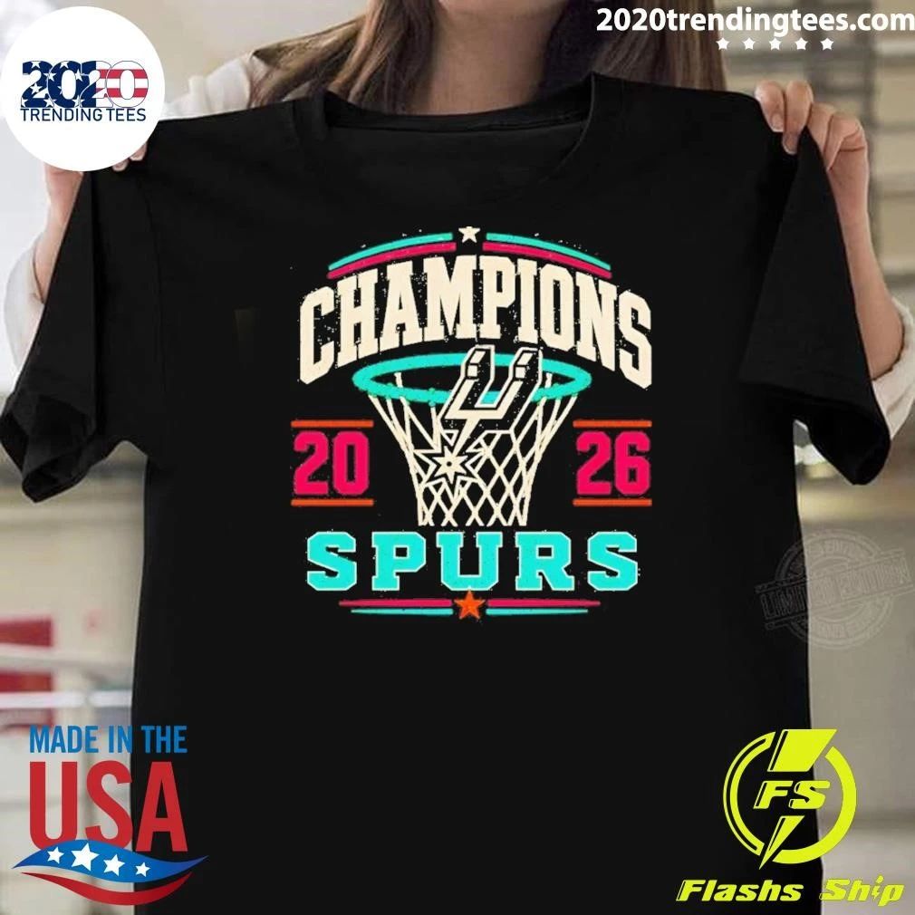 San Antonio Spurs Retro Sports Champions Nba 2026 Shirt
