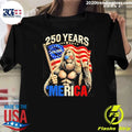 Bigfoot Holding American Flag 250 Years 1776-2026 ‘merica Patriotic Shirt