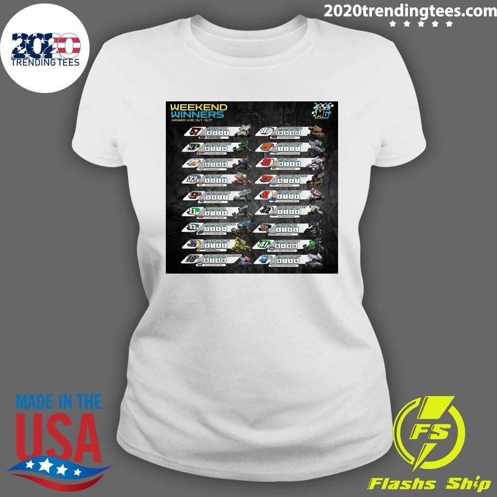 Weekend Winged 410 Winners June 1 – 6, 2026 Shirt