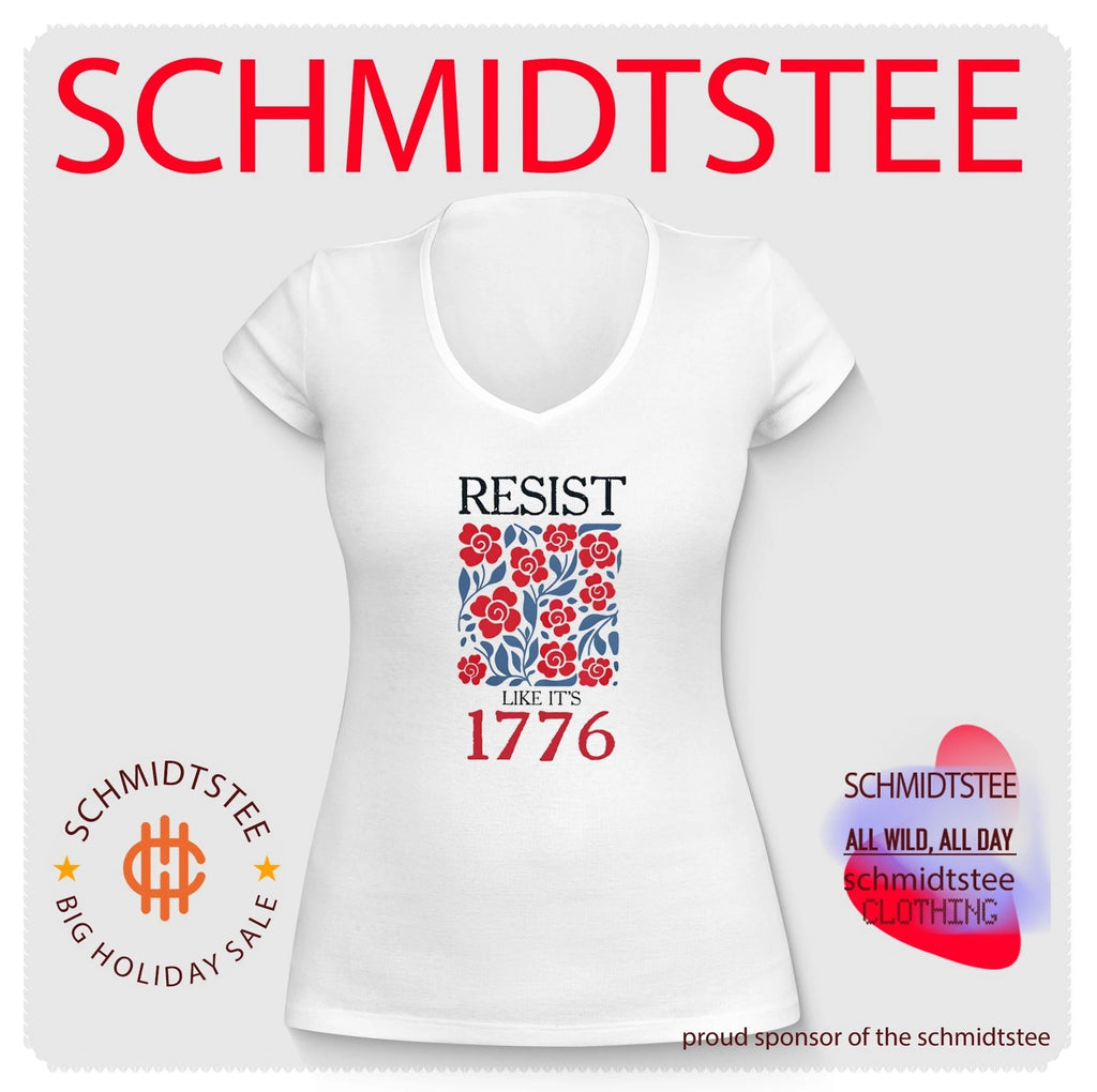 Resist like it’s 1776 flowers illustration shirt