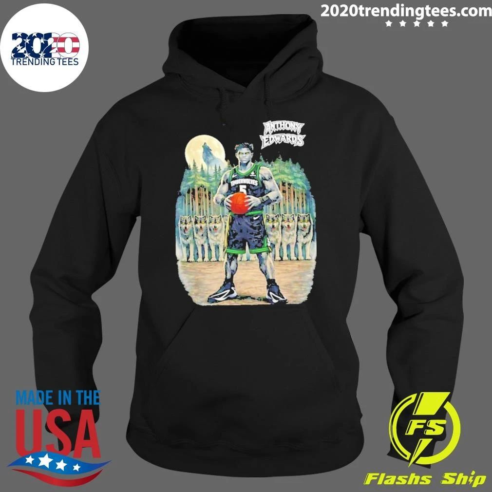 Anthony Edwards Nba Timberwolves Basketball Graphic Shirt
