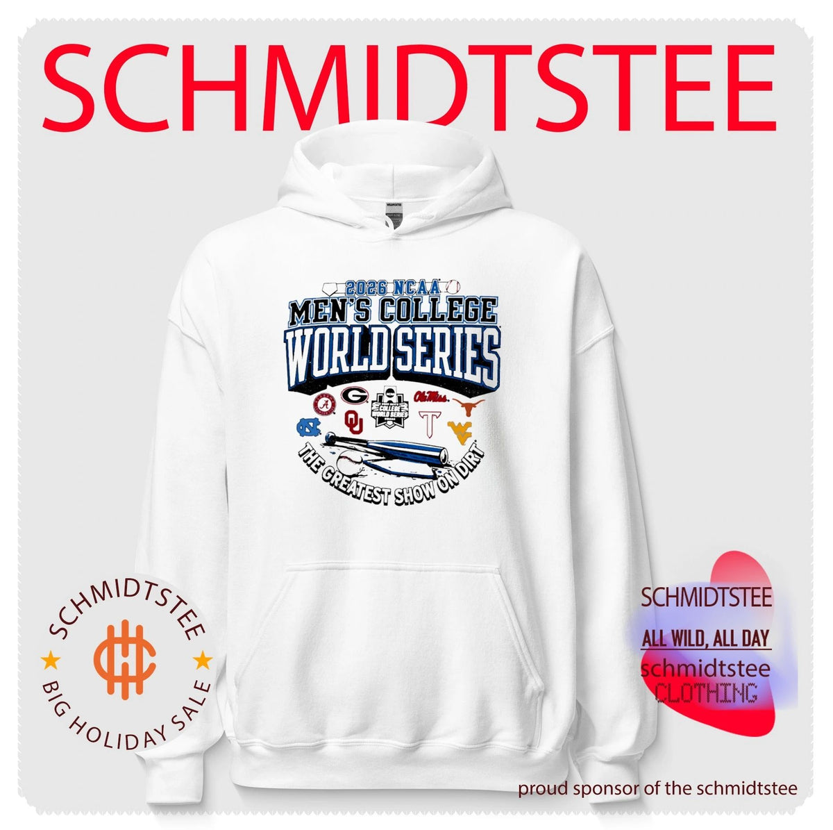 2026 NCAA Men’s Baseball College World Series The Greatest Show On Dirt Eight at the plate shirt