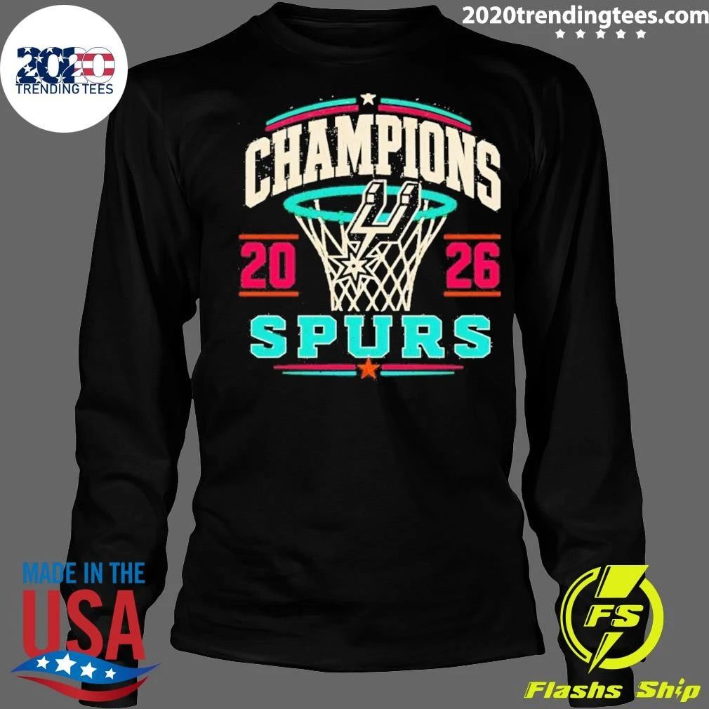 San Antonio Spurs Retro Sports Champions Nba 2026 Shirt