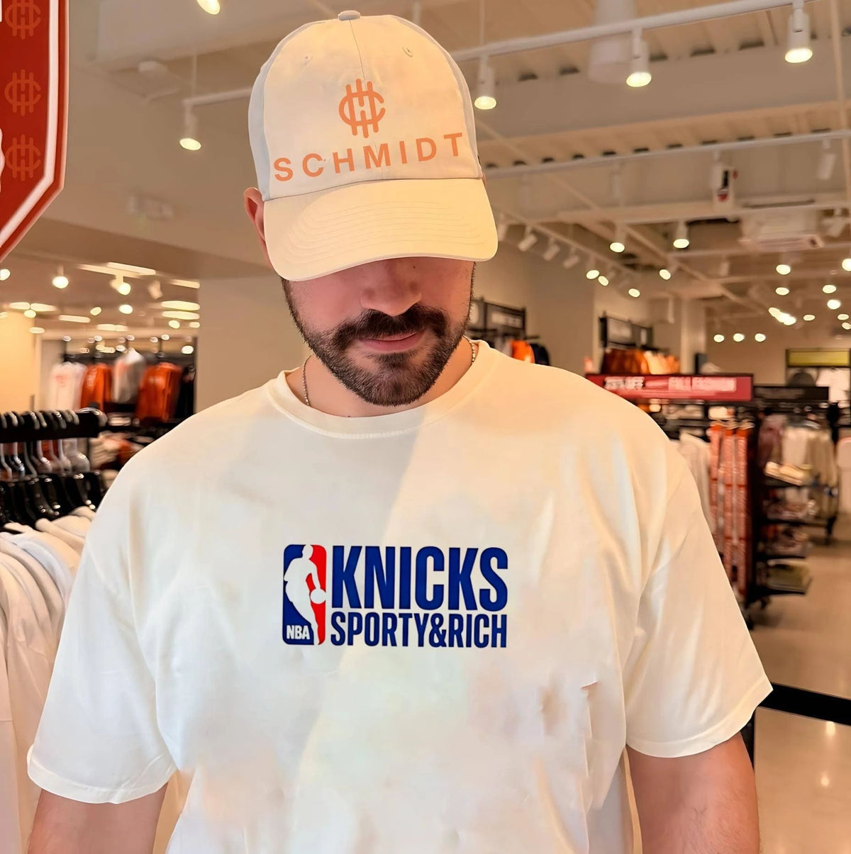 Knicks x Sporty And Rich NBA logo shirt