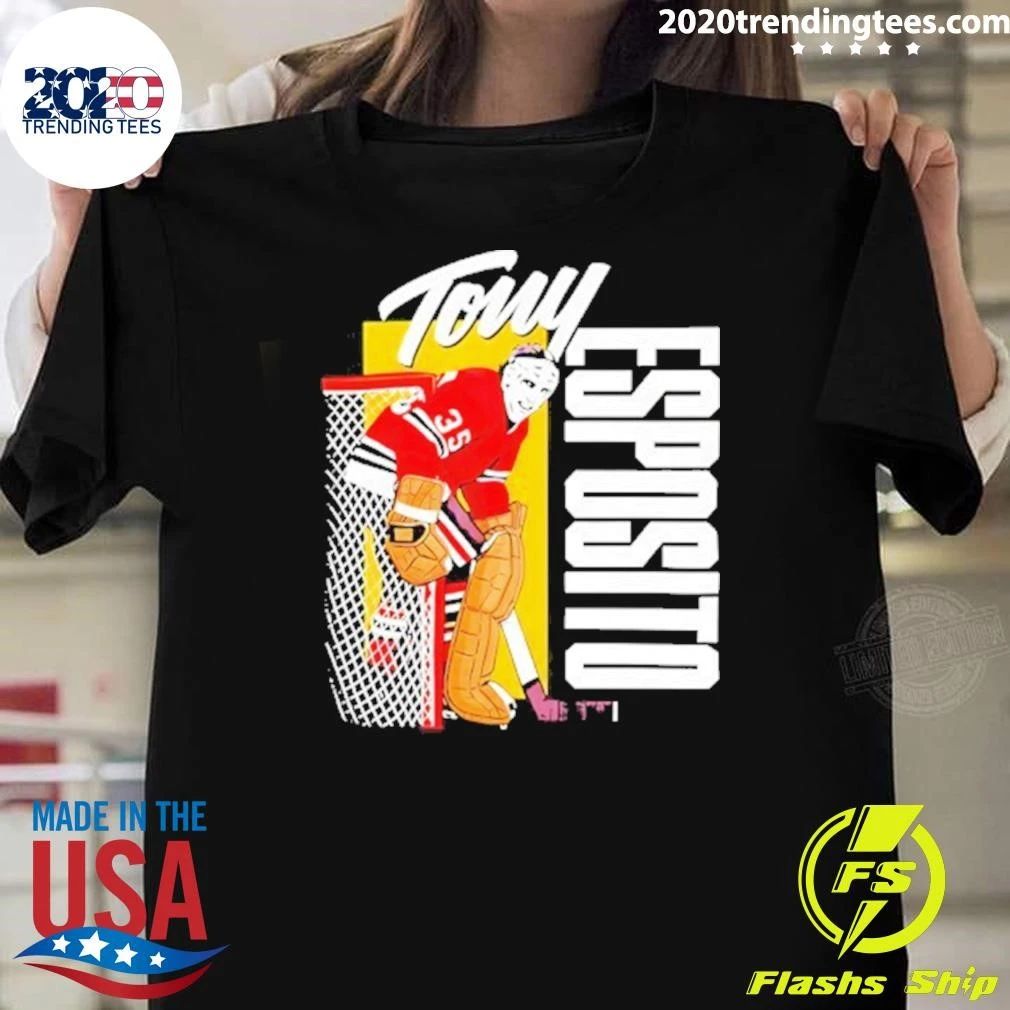 Tony Esposito Chicago Highlight Hockey Shirt