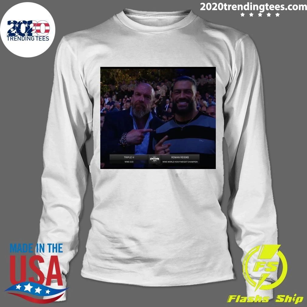 Triple H and Roman Reigns together at UFC Freedom 250 Shirt