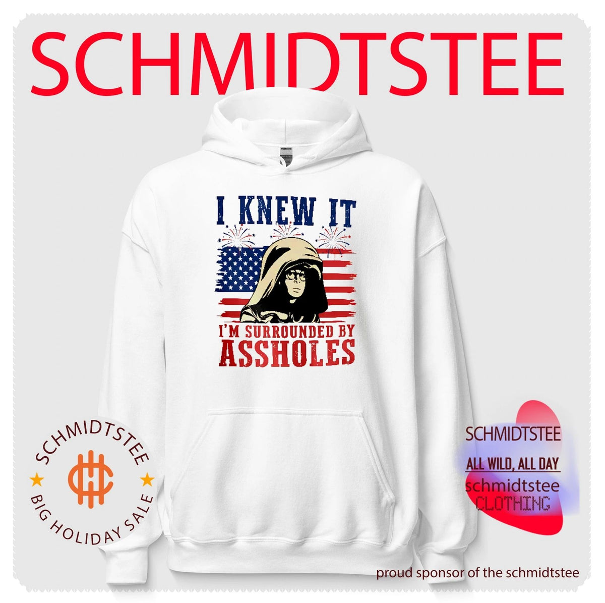 I Knew It I’m Surrounded By Assholes Spaceballs Movie Patriotic 4th of July shirt