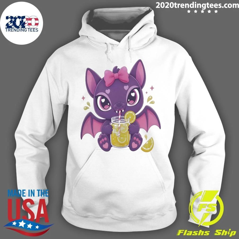 Bat Drinking Lemonade Tee Shirt