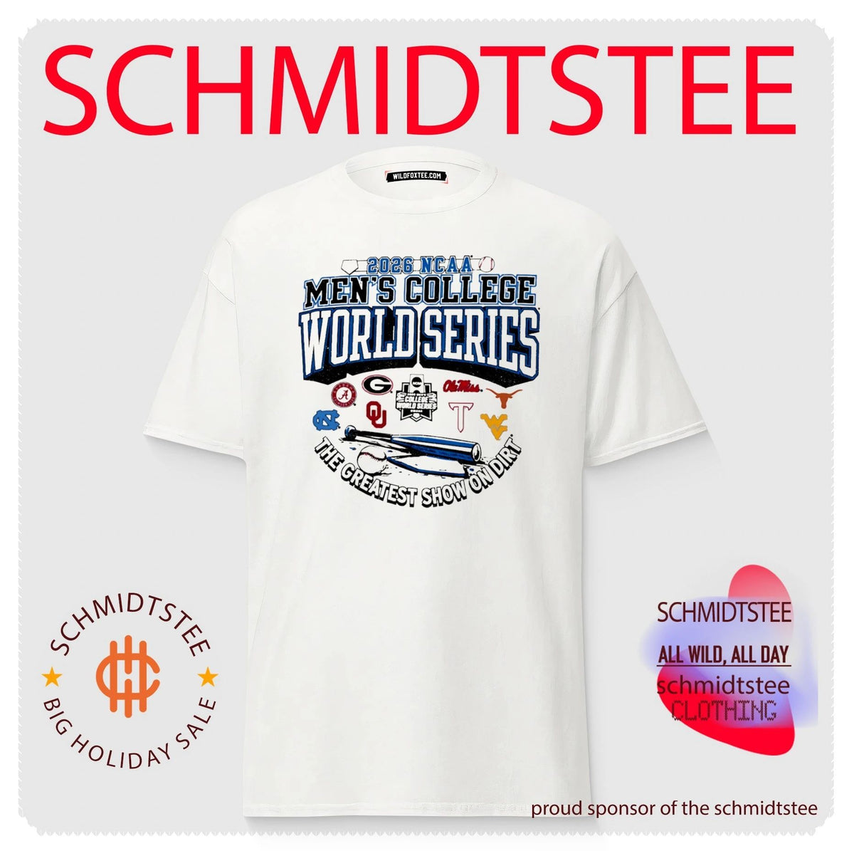 2026 NCAA Men’s Baseball College World Series The Greatest Show On Dirt Eight at the plate shirt
