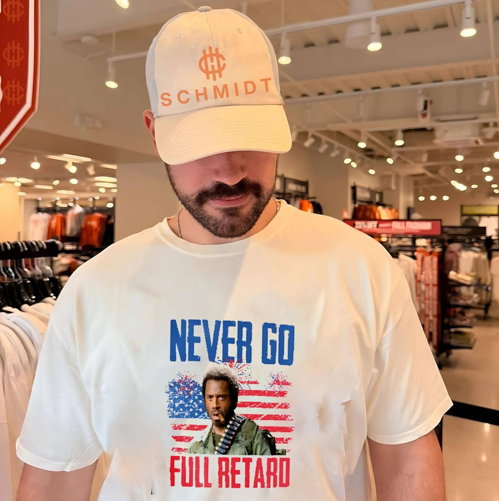 Never Go Full Retard Tropic Thunder 4th Of July shirt
