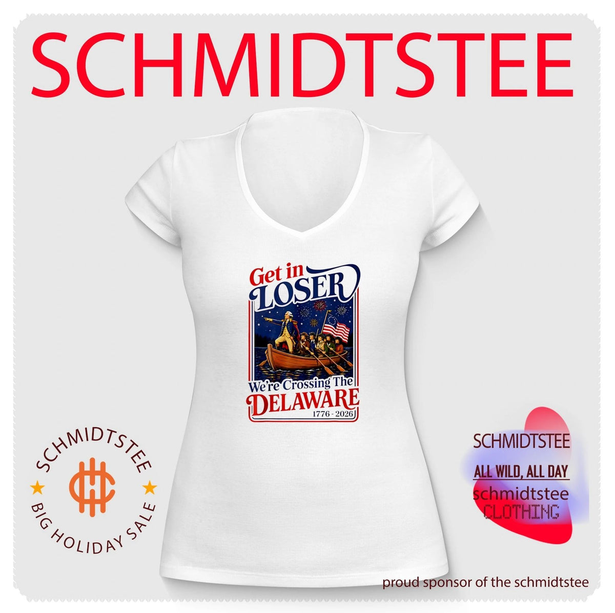 2026 Get in Loser We’re Crossing The Delaware 4th of July shirt