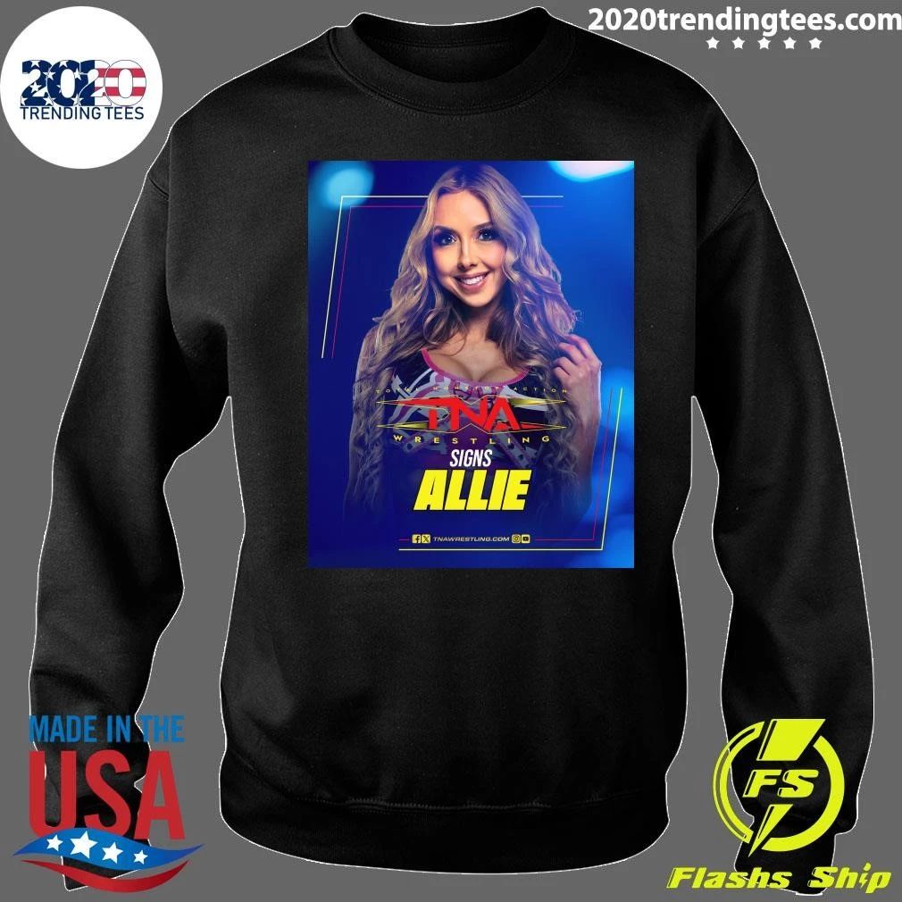 Allie has officially signed with TNA, as first reported by the Rewind Recap Relive podcast Shirt