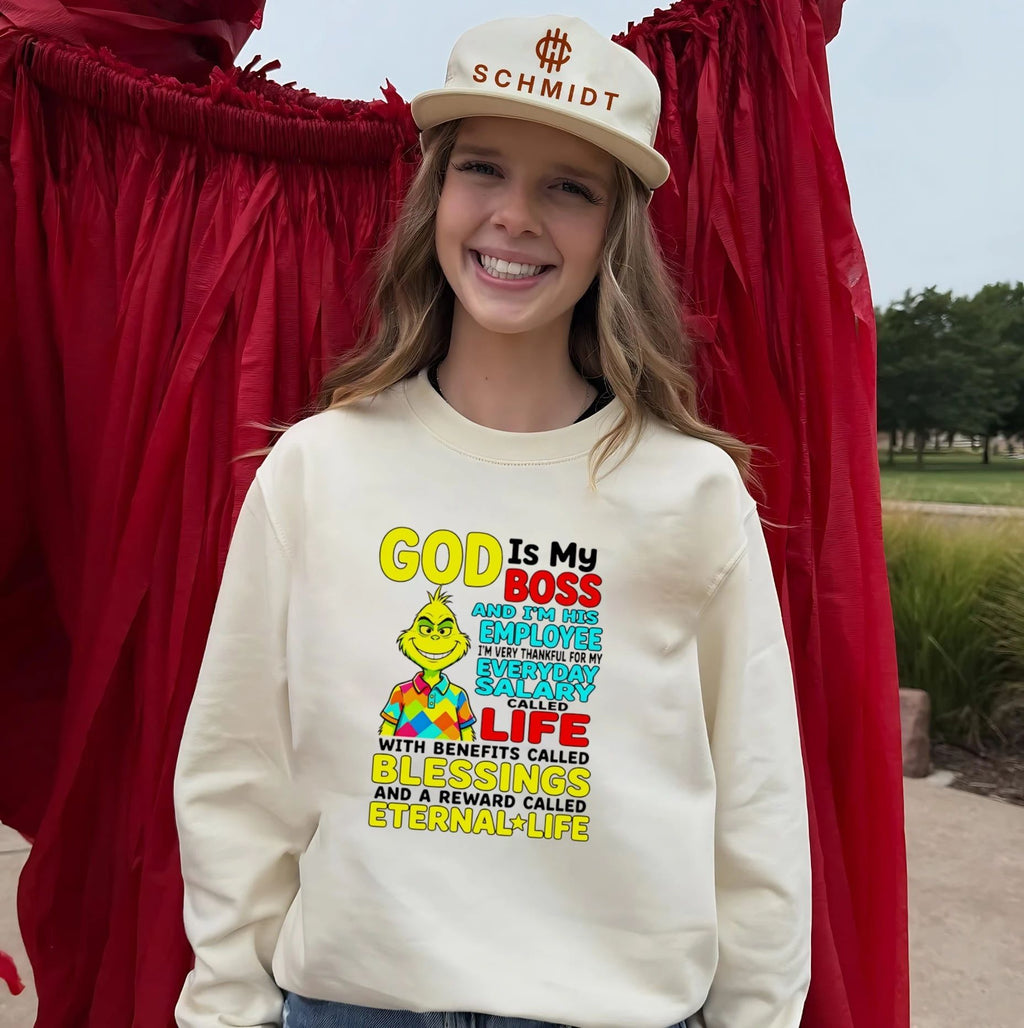 God Is My Boss and I Am His Employee Grinch shirt
