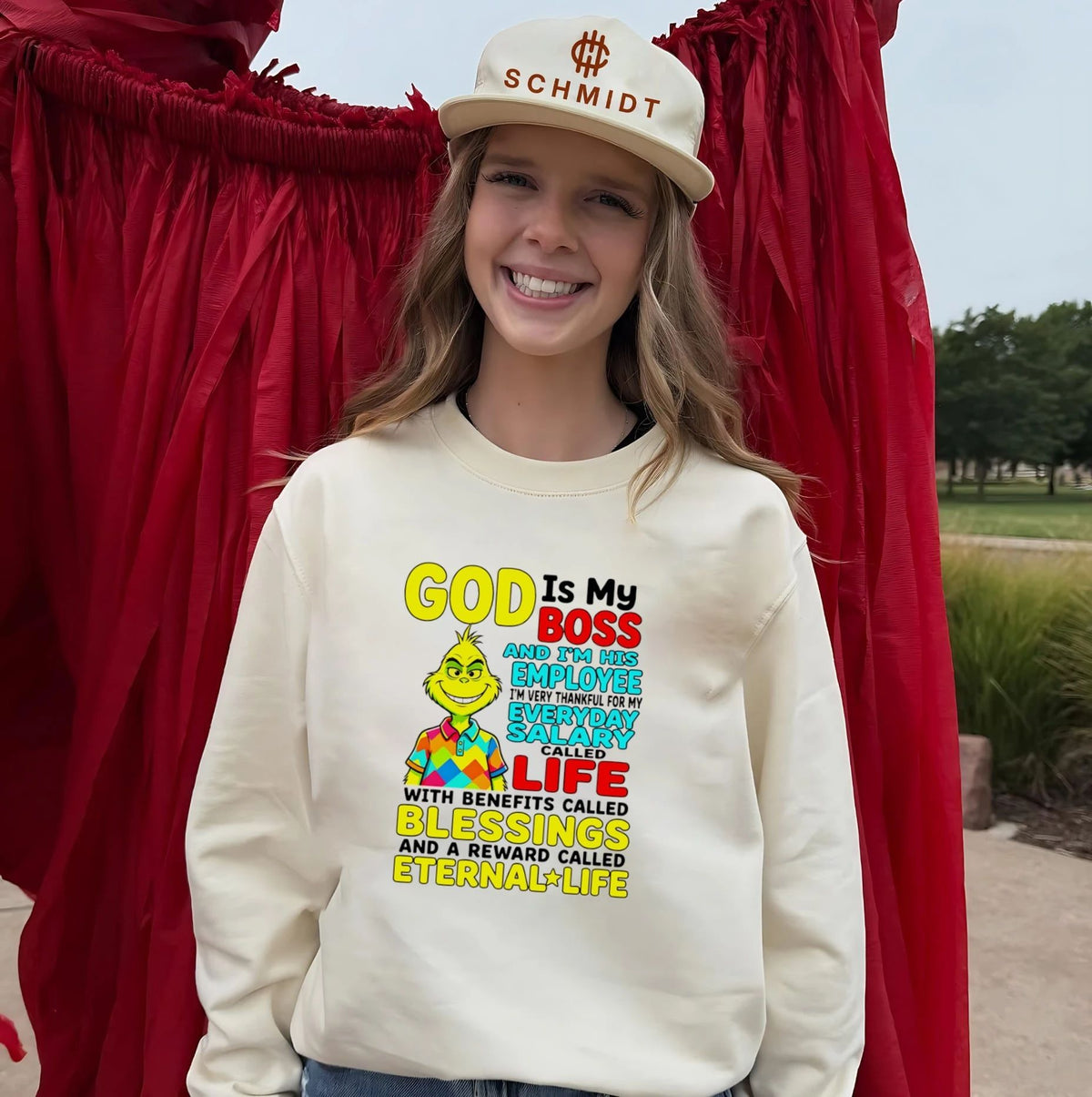 God Is My Boss and I Am His Employee Grinch shirt