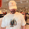 NY Knicks and San Antonio Spurs selfie time carucature illustration shirt