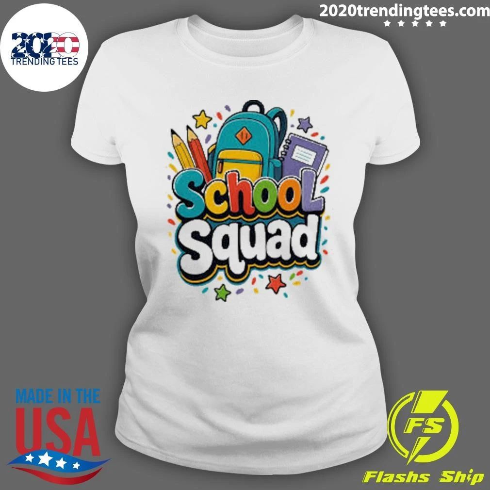 School Squad Colorful Back To Shirt