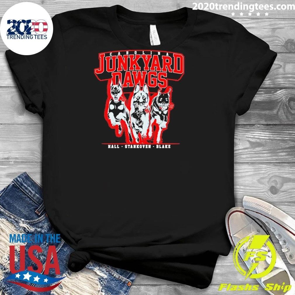 Logan Stankoven, Taylor Hall and Jackson Blake Junkyard Dawgs Shirt