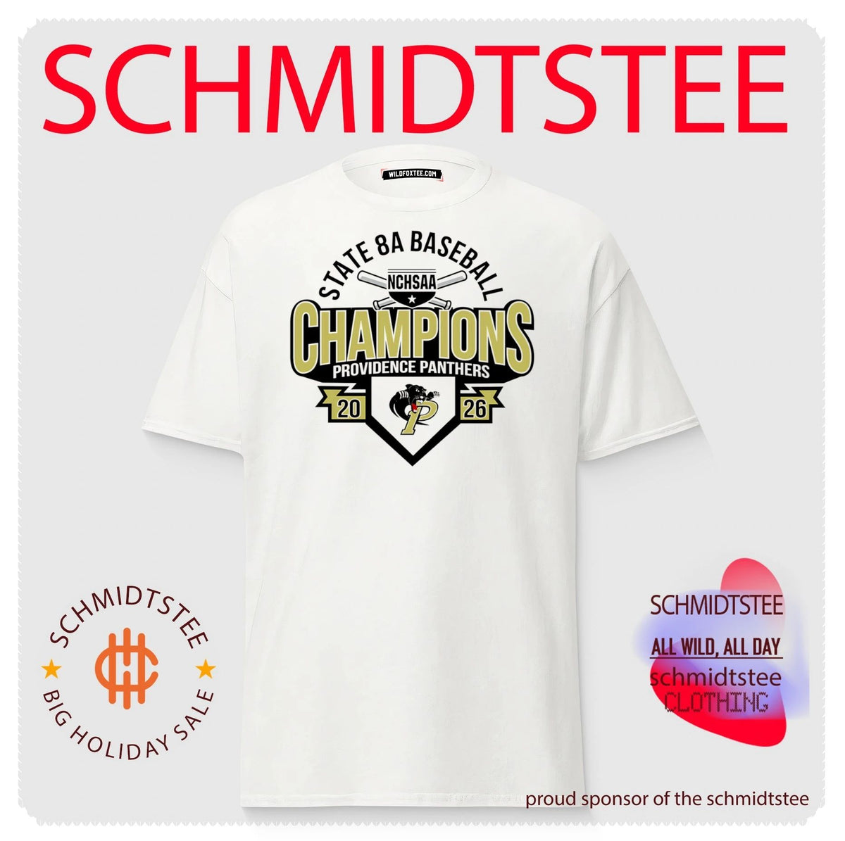 Providence Panthers 2026 NCHSAA State 8A Baseball Champions shirt
