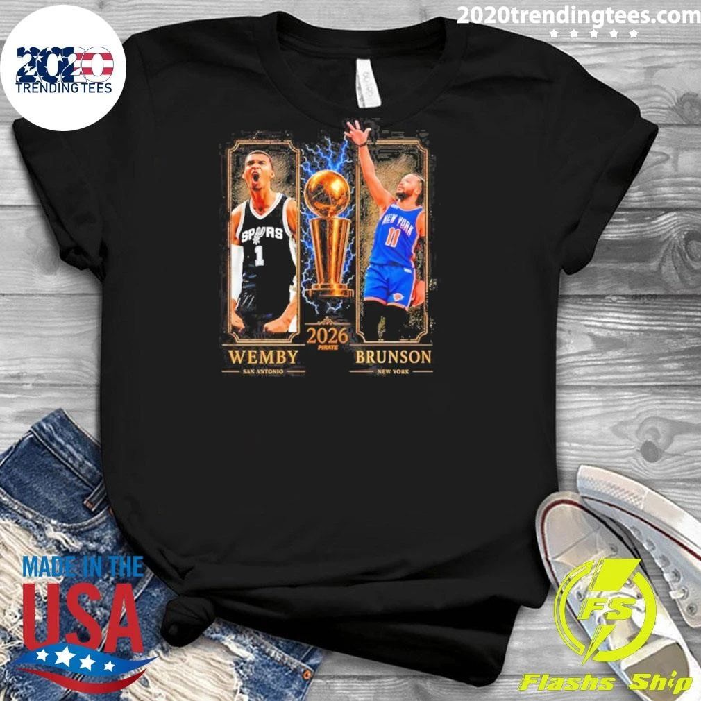Wemby San Antonio Vs Brunson New York 2026 Finals Trophy Shirt
